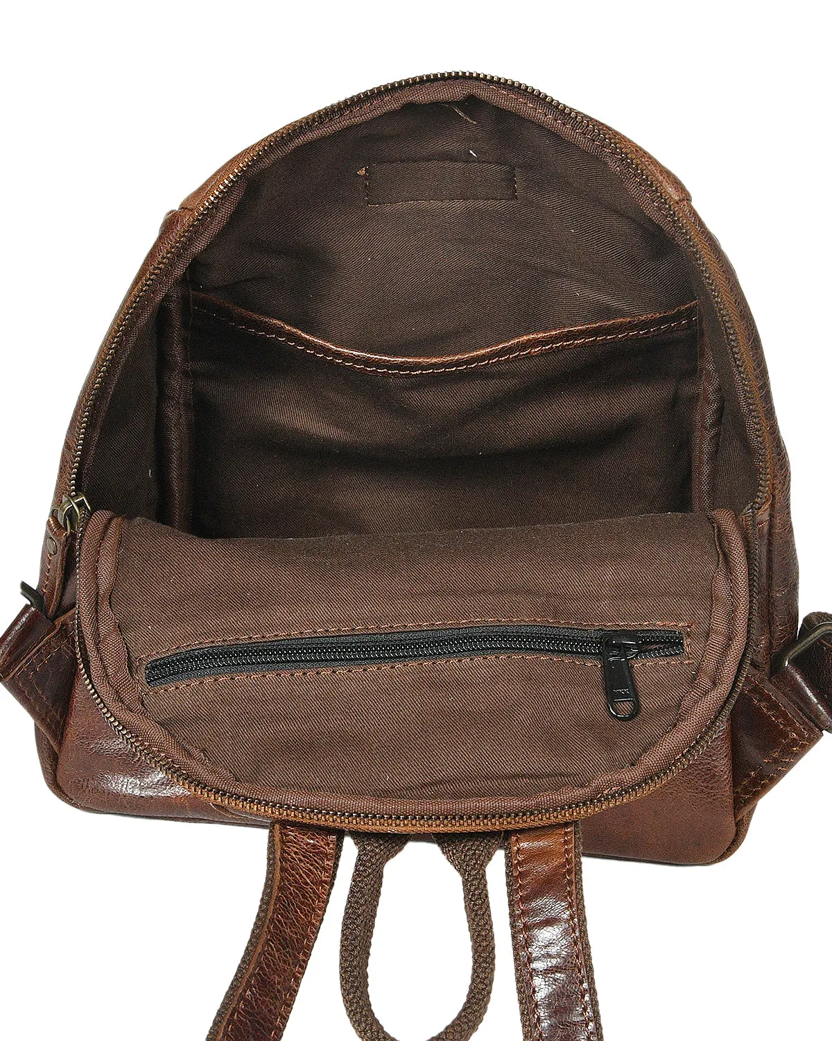 Elevate Your Style with Our Premium Brown Leather Backpack. Art: BG-1383