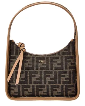 FENDI Fendessence Mini FF Canvas & Leather Hobo Bag