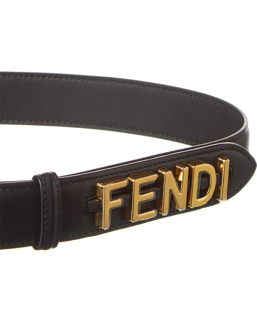FENDI Fendigraphy Leather Belt