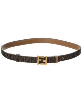FENDI FF Reversible Jacquard & Leather Belt