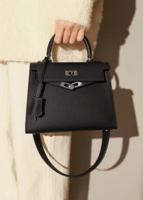 Genuine Cowhide Leather Lock Top Handle Bag Genuine Cowhide Leather Lock Top Handle Bag