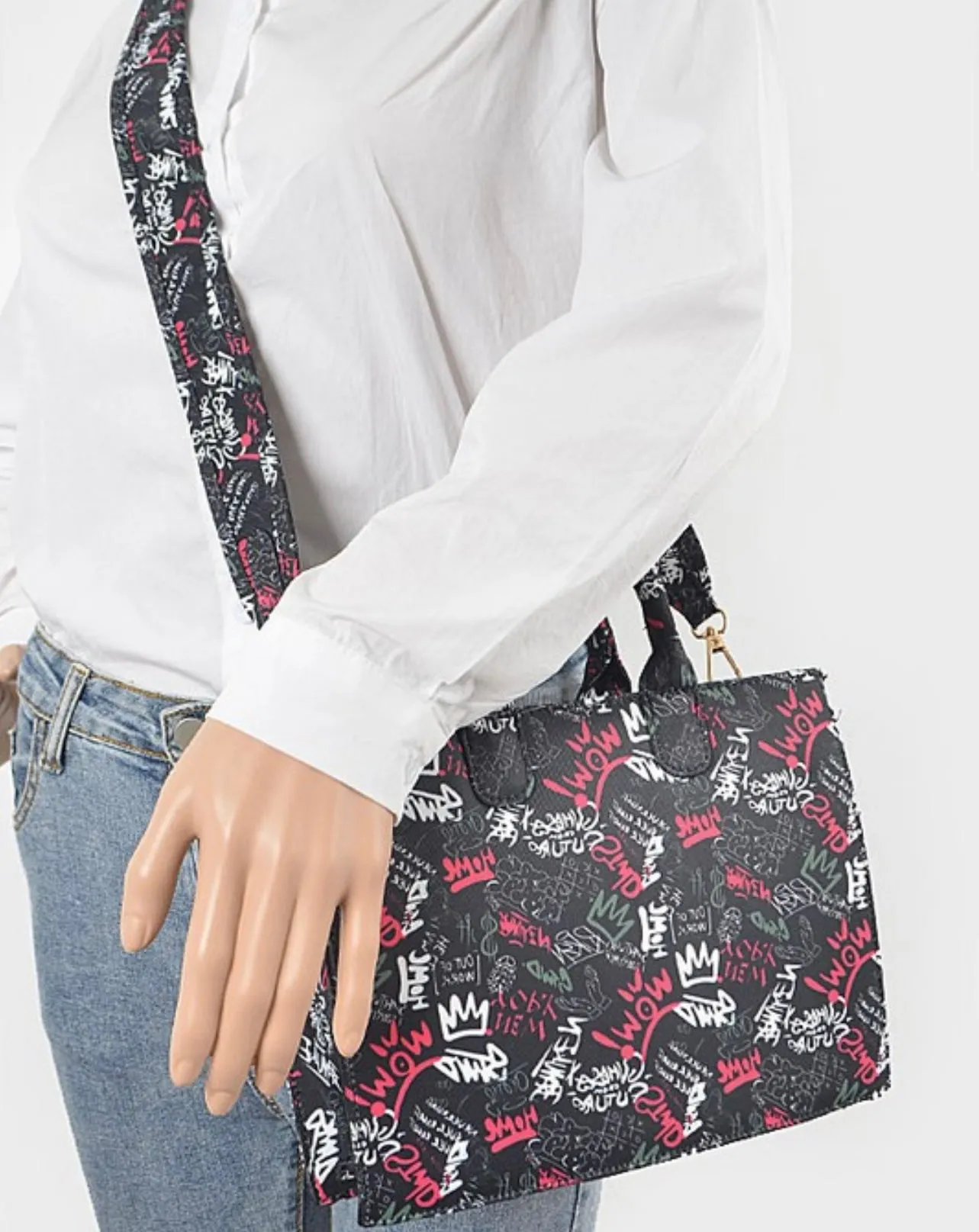 GRAFFITI TOTE BAG CROSSBODY