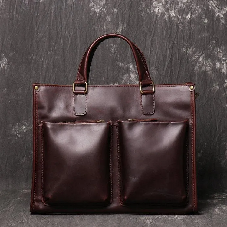 Handmade Full Grain Leather Messenger Bag, Mens Retro Leather Briefcase, Women Leather Laptop Bag, Large Satchel Crossbody Shoulder Bag Gift