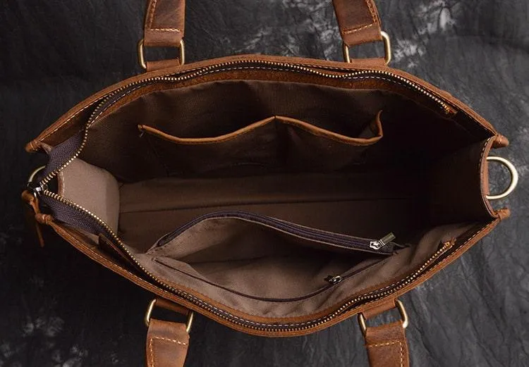 Handmade Full Grain Leather Messenger Bag, Mens Retro Leather Briefcase, Women Leather Laptop Bag, Large Satchel Crossbody Shoulder Bag Gift
