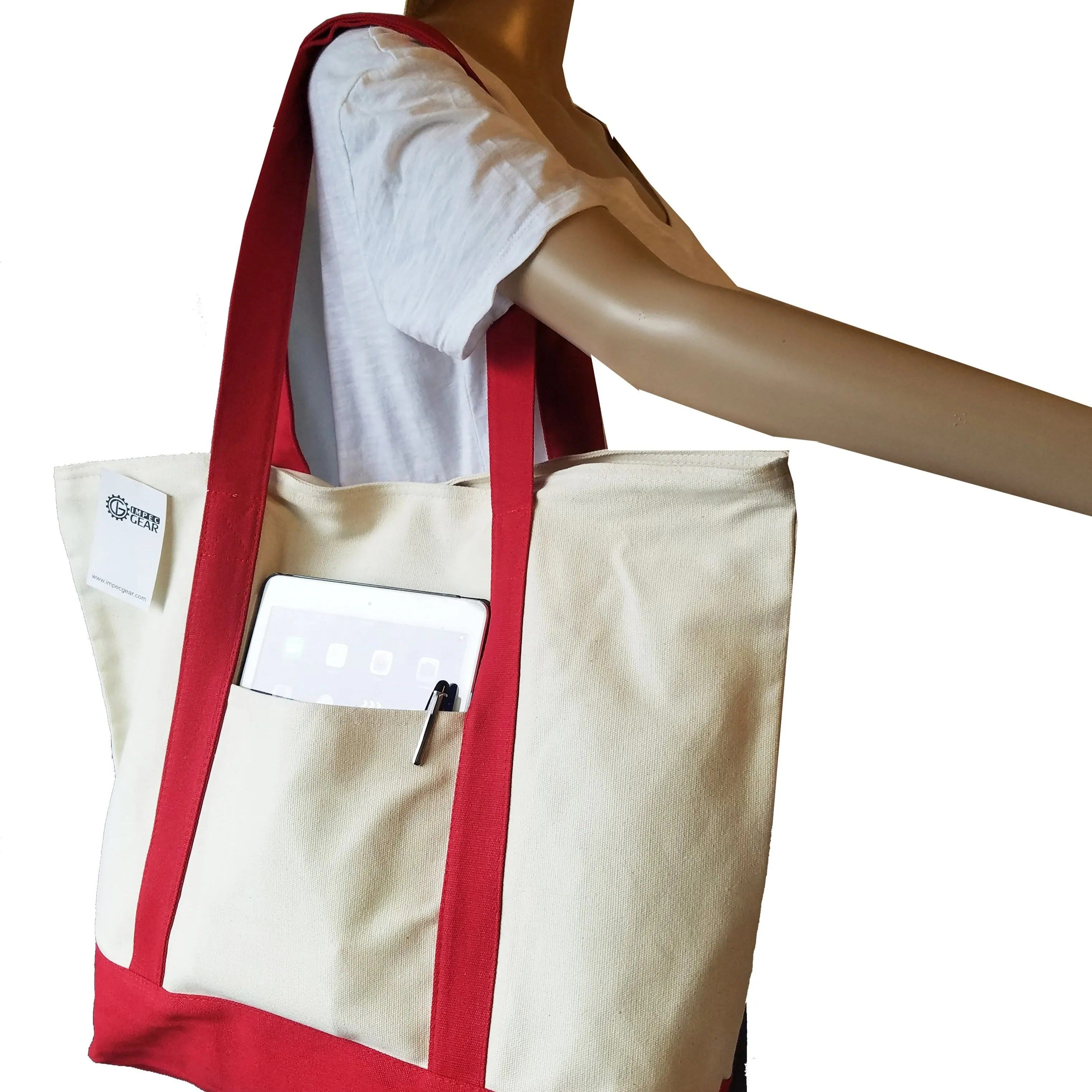 ImpecGear Deluxe Cotton Canvas Tote Bag