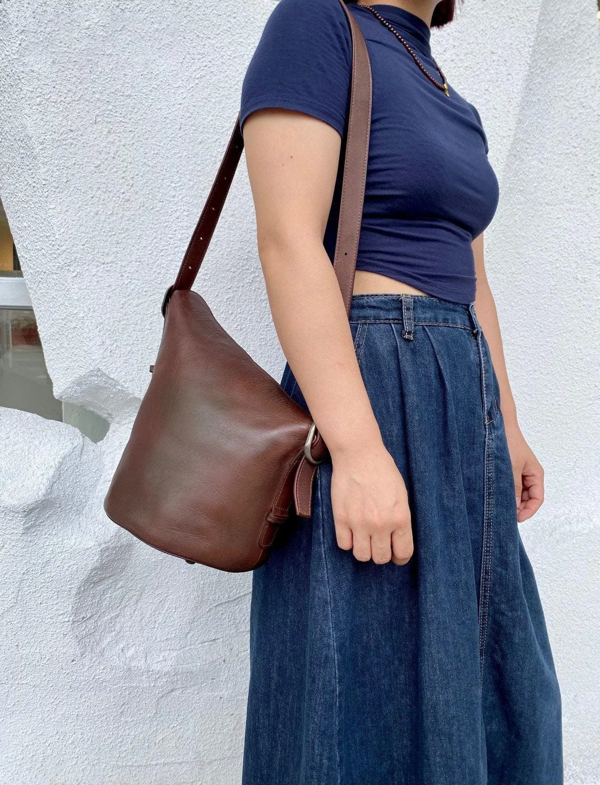 Italian Top Grain Leather Bucket Bag,  Handcrafted High-End Genuine Leather Shoulder Purse, Women Bucket Crossbody, Tan, Green, Coffee, Red