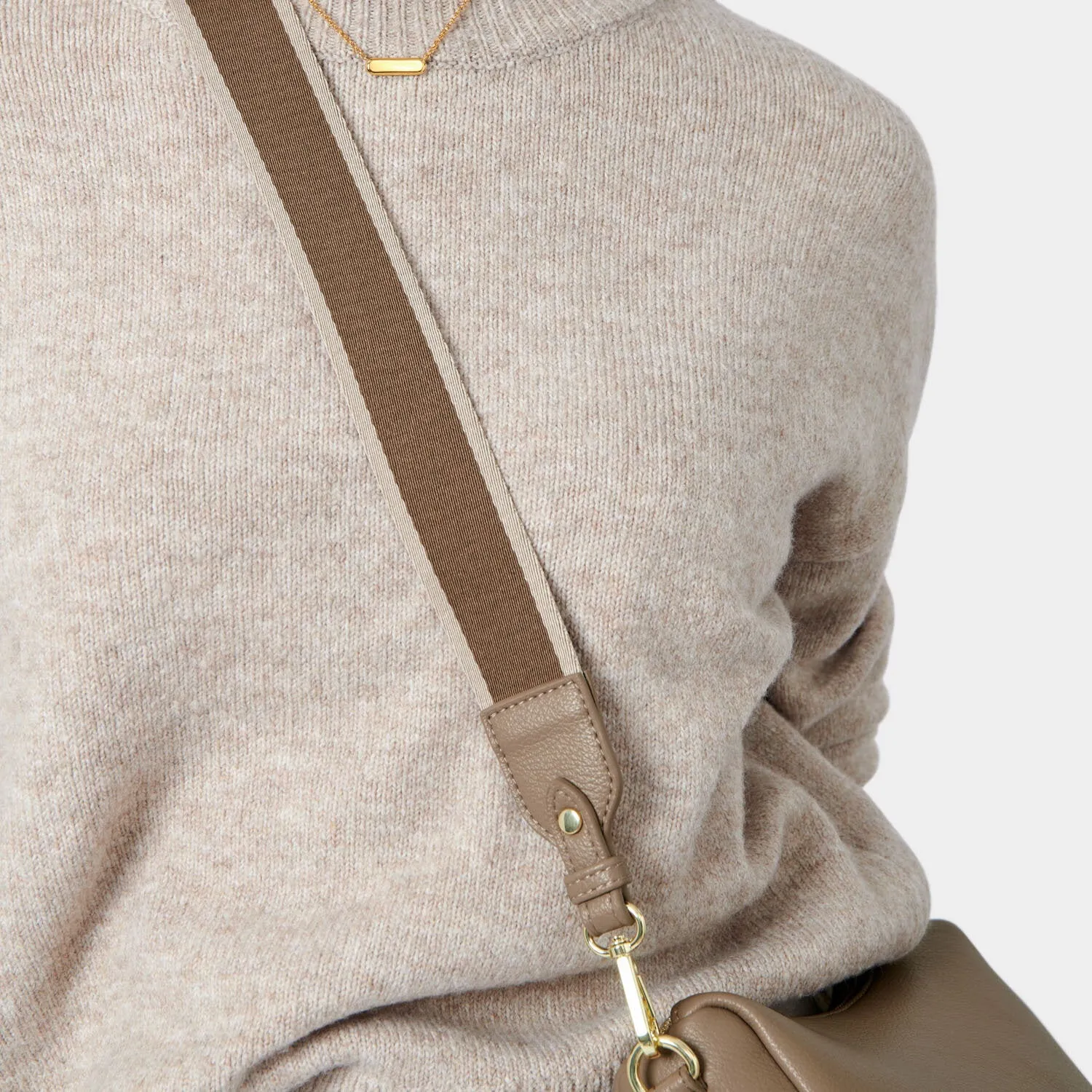 Katie Loxton 135cm Mocha Canvas Bag Strap