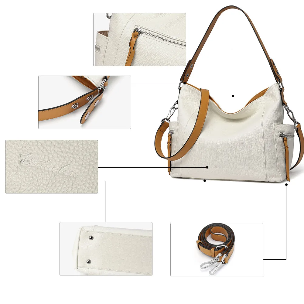 Kweli Multi-Functional Convertible Hobo Shoulder Bag with Handy Side Zipper Pocket