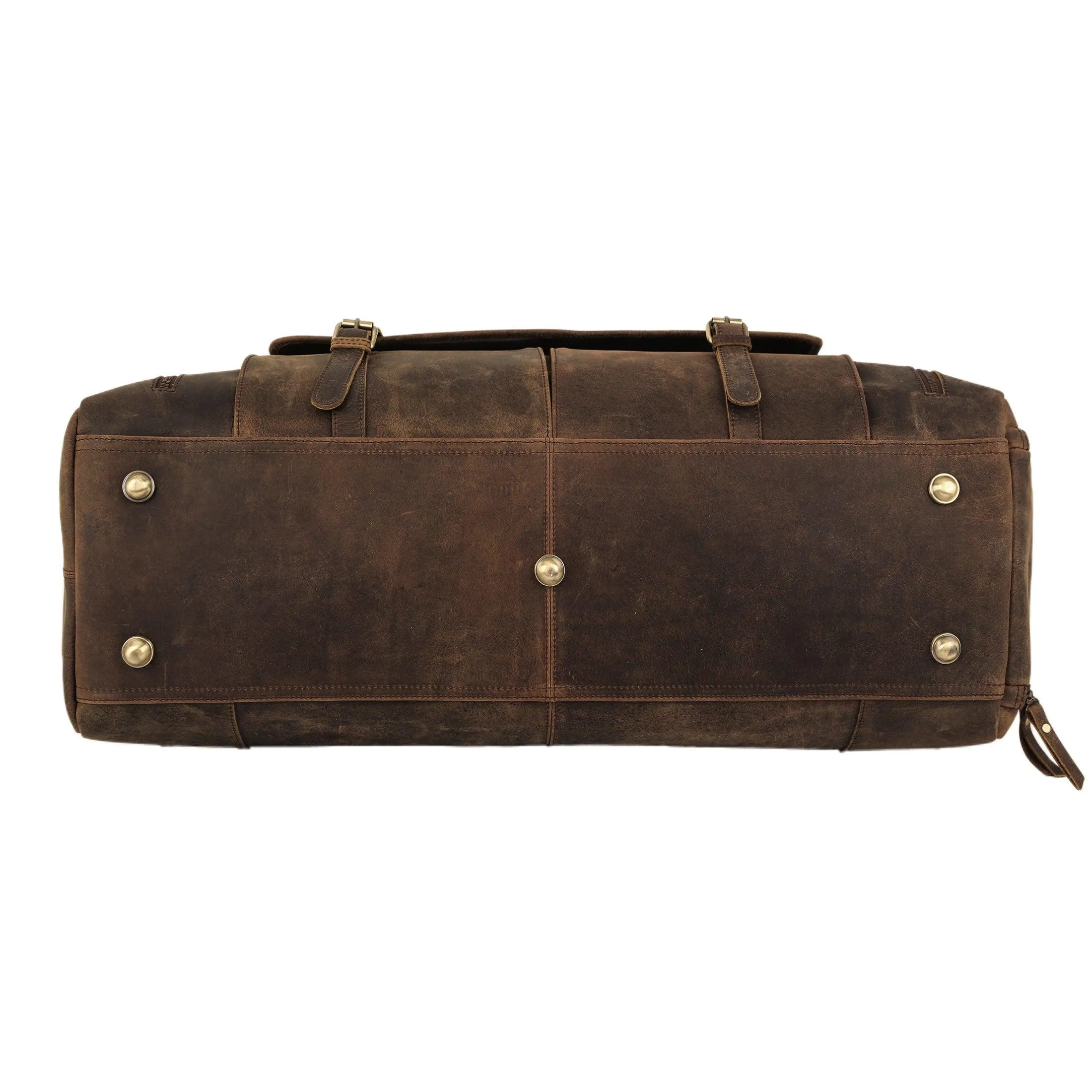 Leather Travel 20 Inch Duffel Bags for Men and Women Full Grain Leather Overnight Weekend Leather Bags Sports Gym Duffle