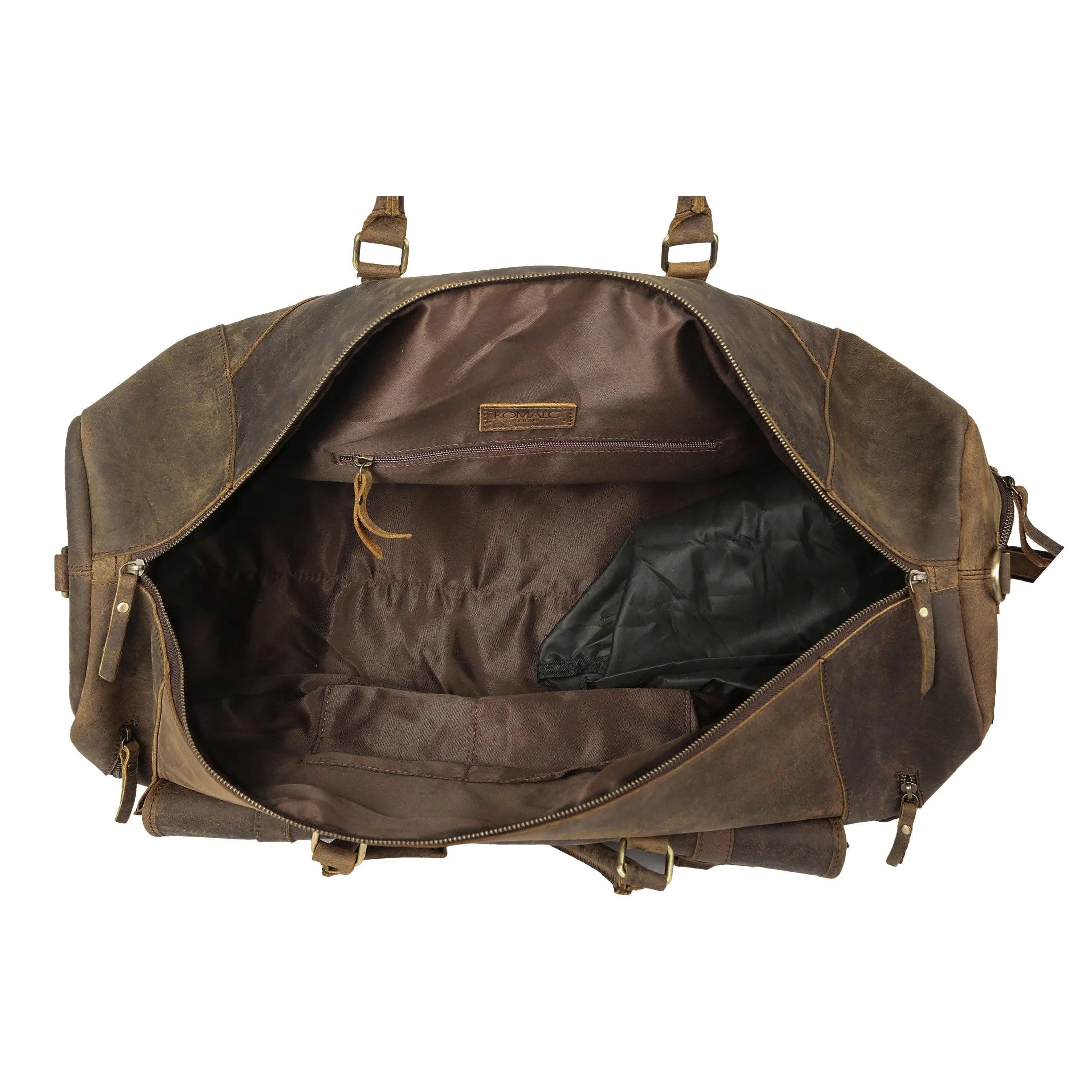 Leather Travel 20 Inch Duffel Bags for Men and Women Full Grain Leather Overnight Weekend Leather Bags Sports Gym Duffle