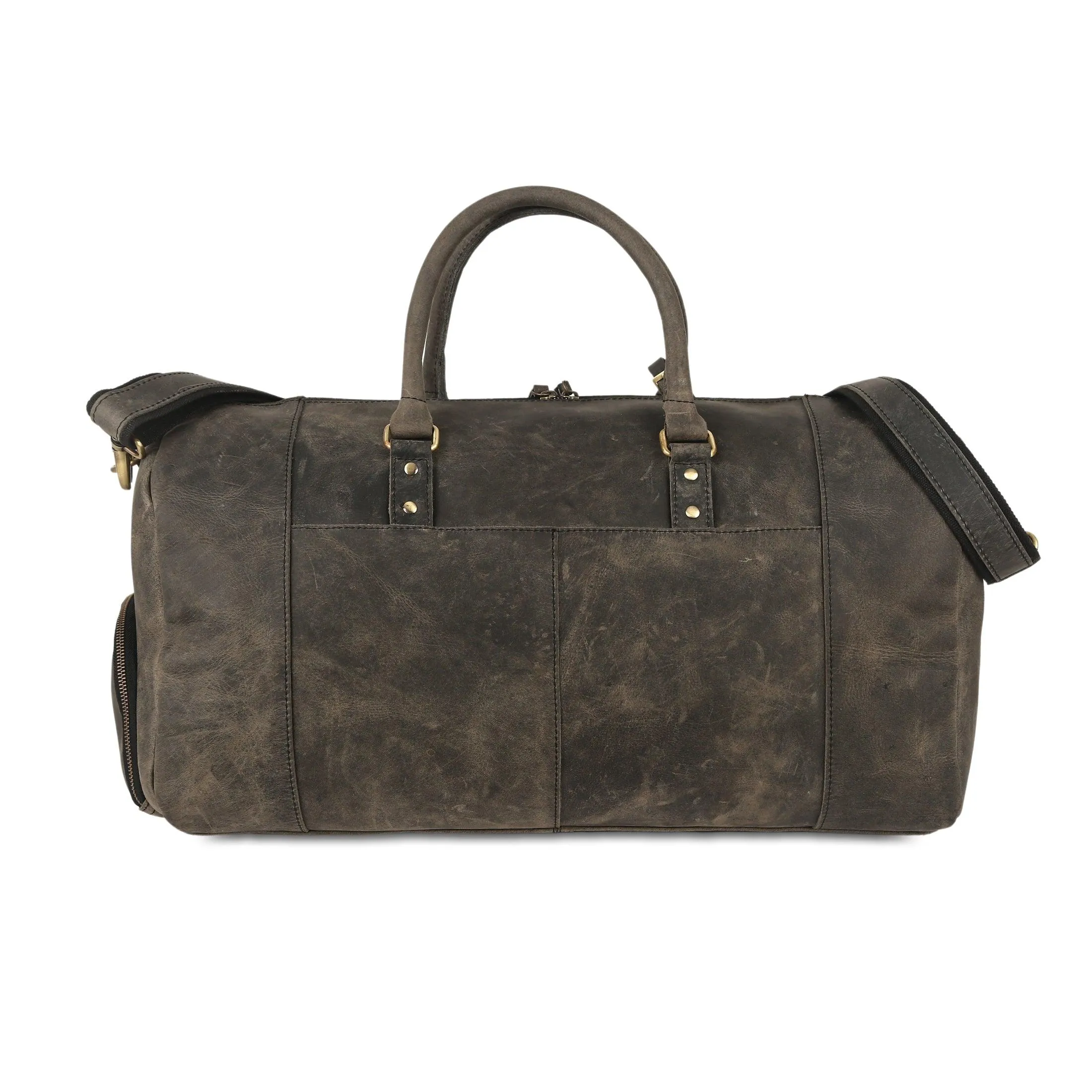 Leather Travel 20 Inch Duffel Bags for Men and Women Full Grain Leather Overnight Weekend Leather Bags Sports Gym Duffle