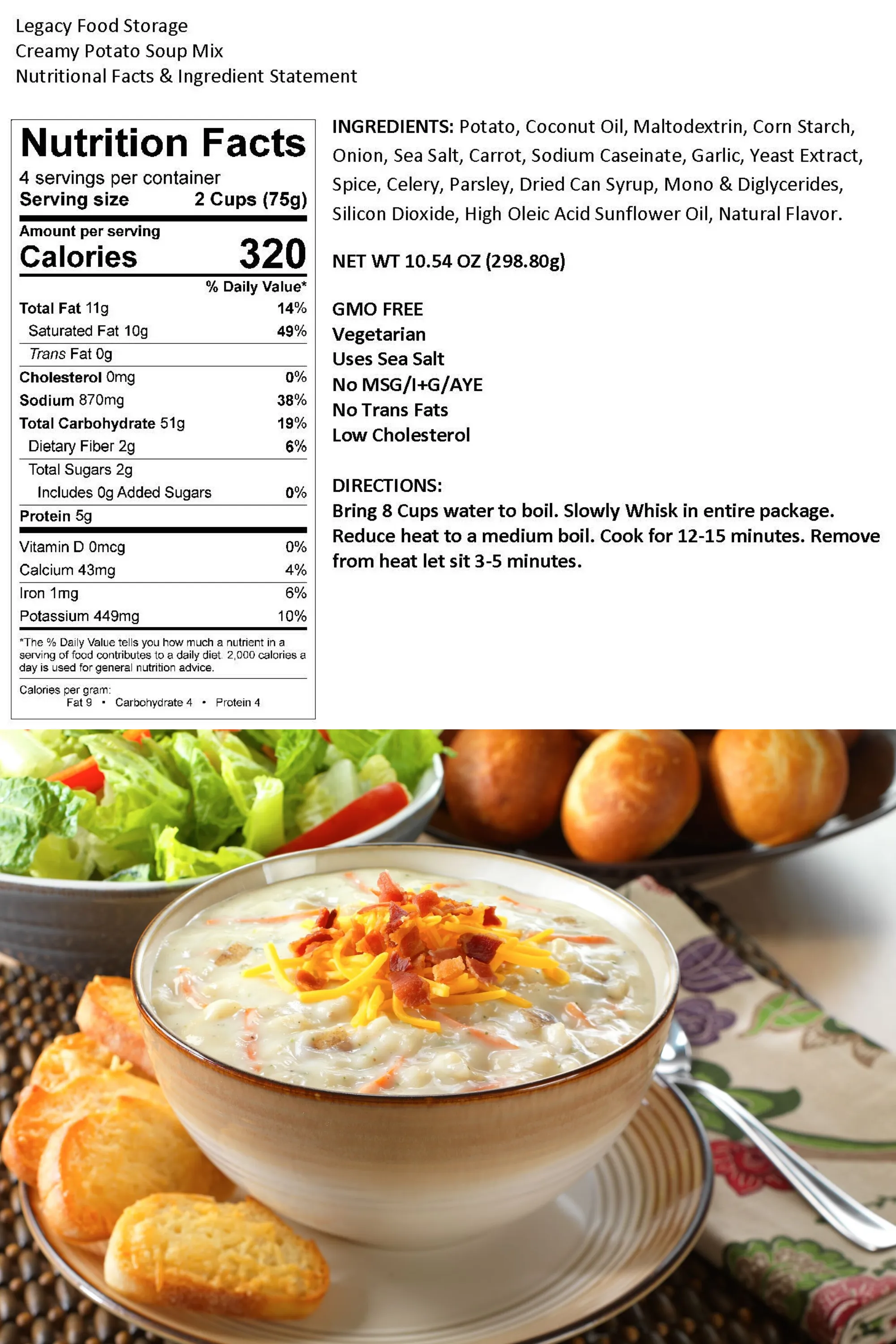 Legacy Premium Breakfast & Entrée Package - 240 Servings