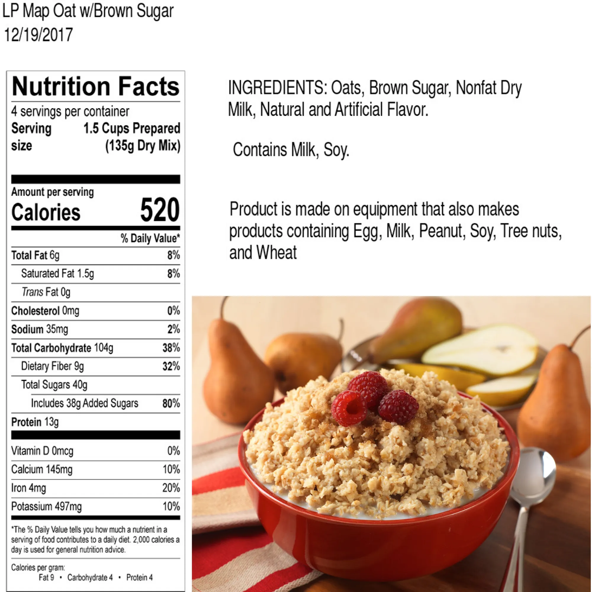 Legacy Premium Breakfast & Entrée Package - 4320 Servings
