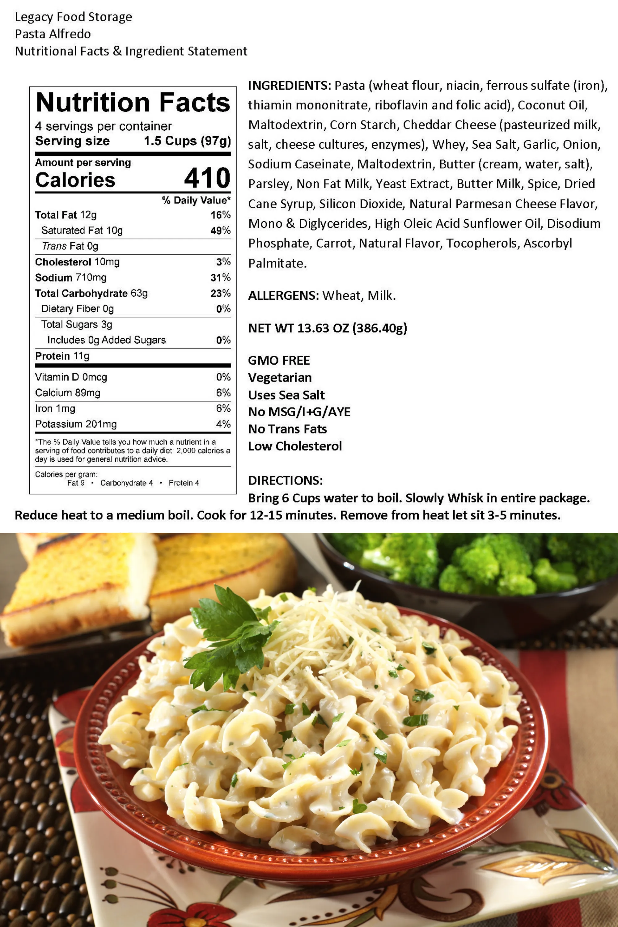 Legacy Premium Breakfast & Entrée Package - 4320 Servings
