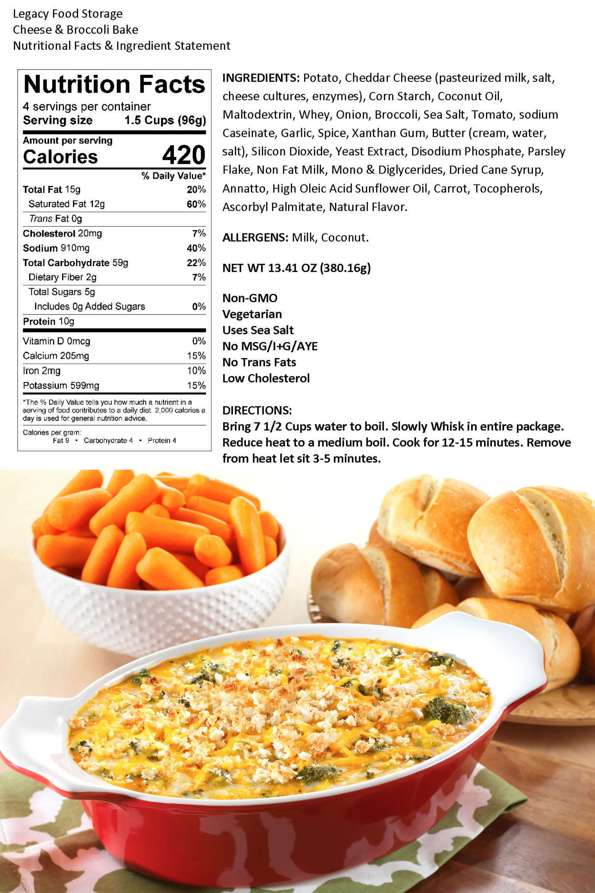 Legacy Premium Breakfast & Entrée Package - 4320 Servings