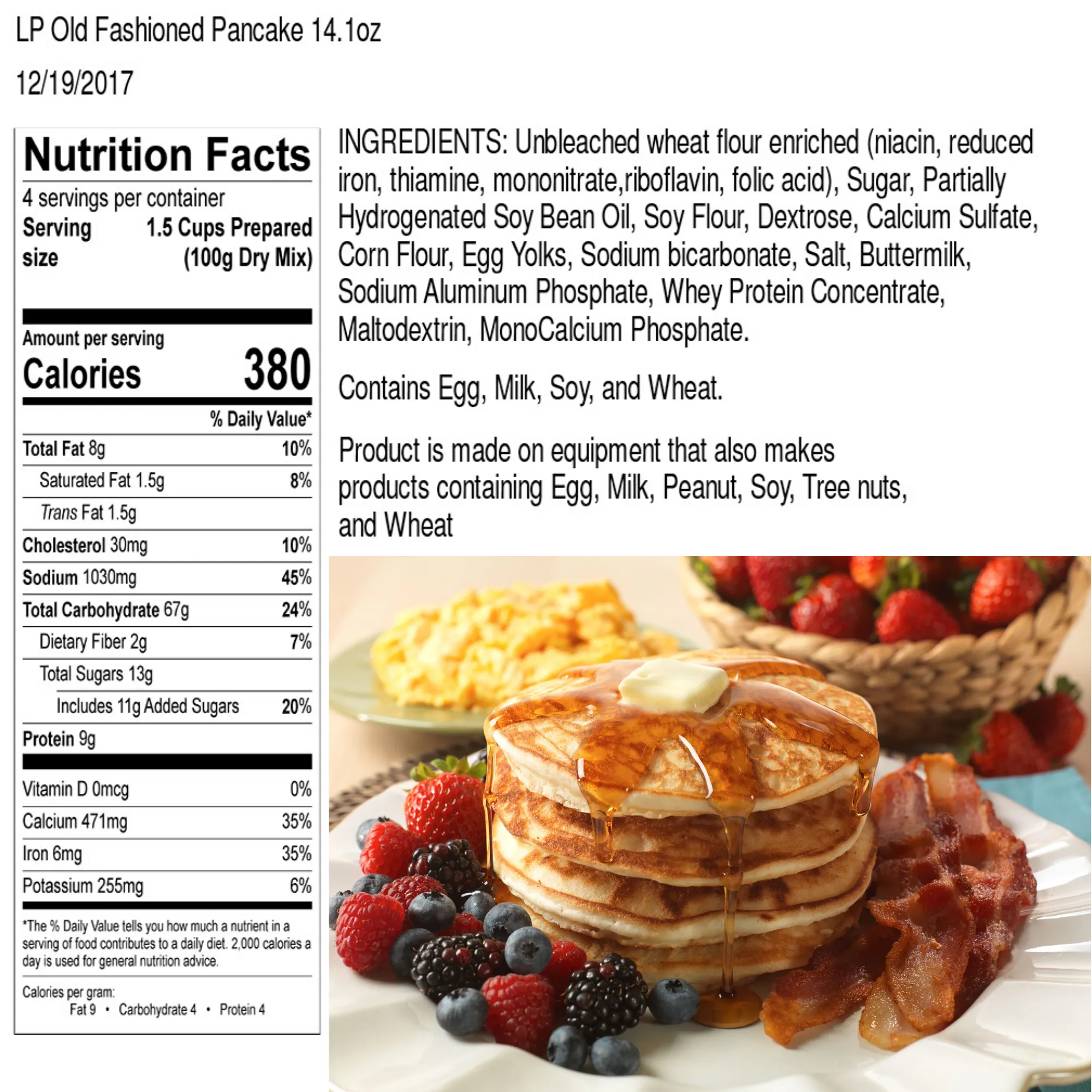 Legacy Premium Breakfast & Entrée Package - 4320 Servings