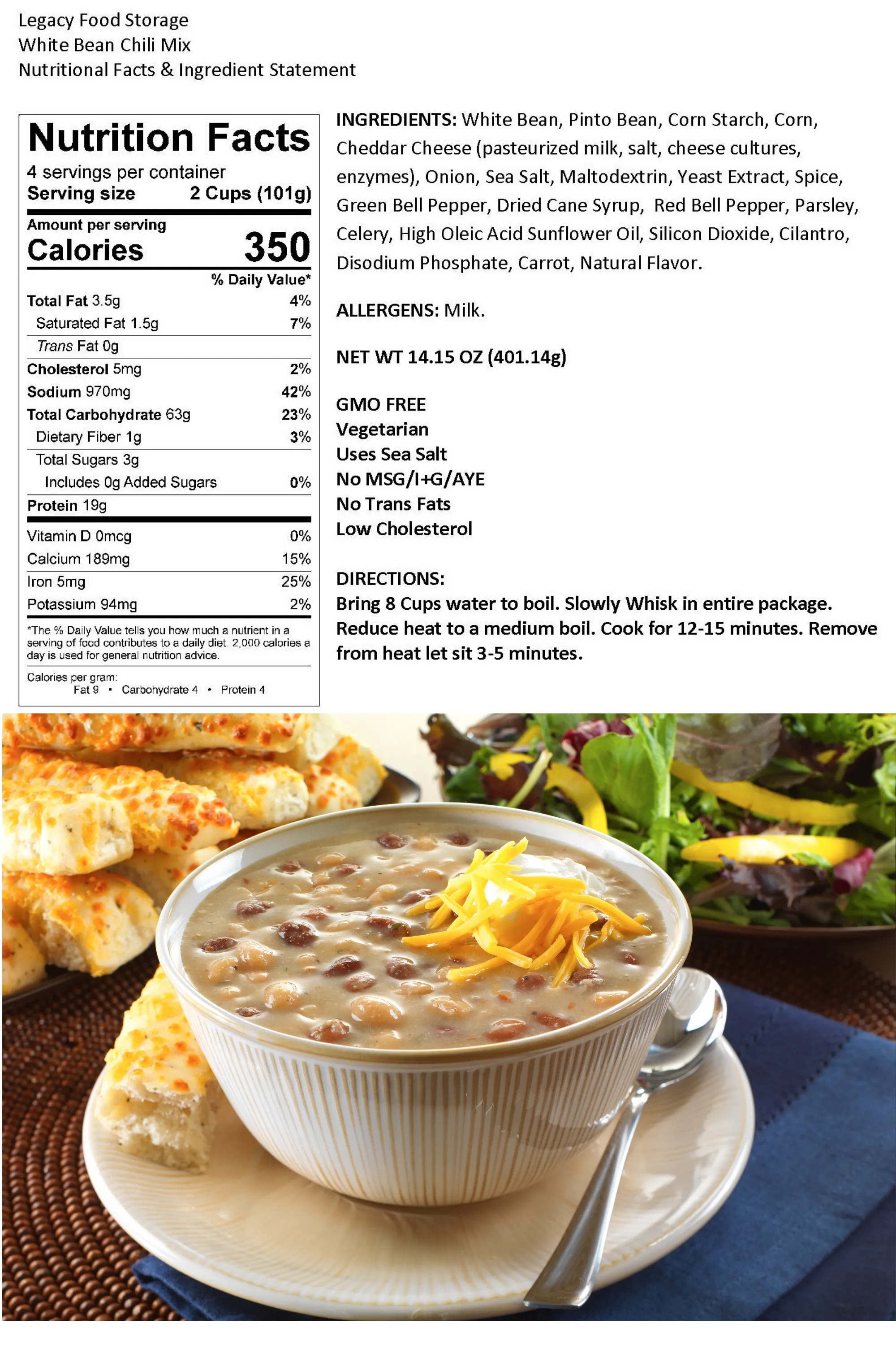 Legacy Premium Breakfast & Entrée Package - 4320 Servings