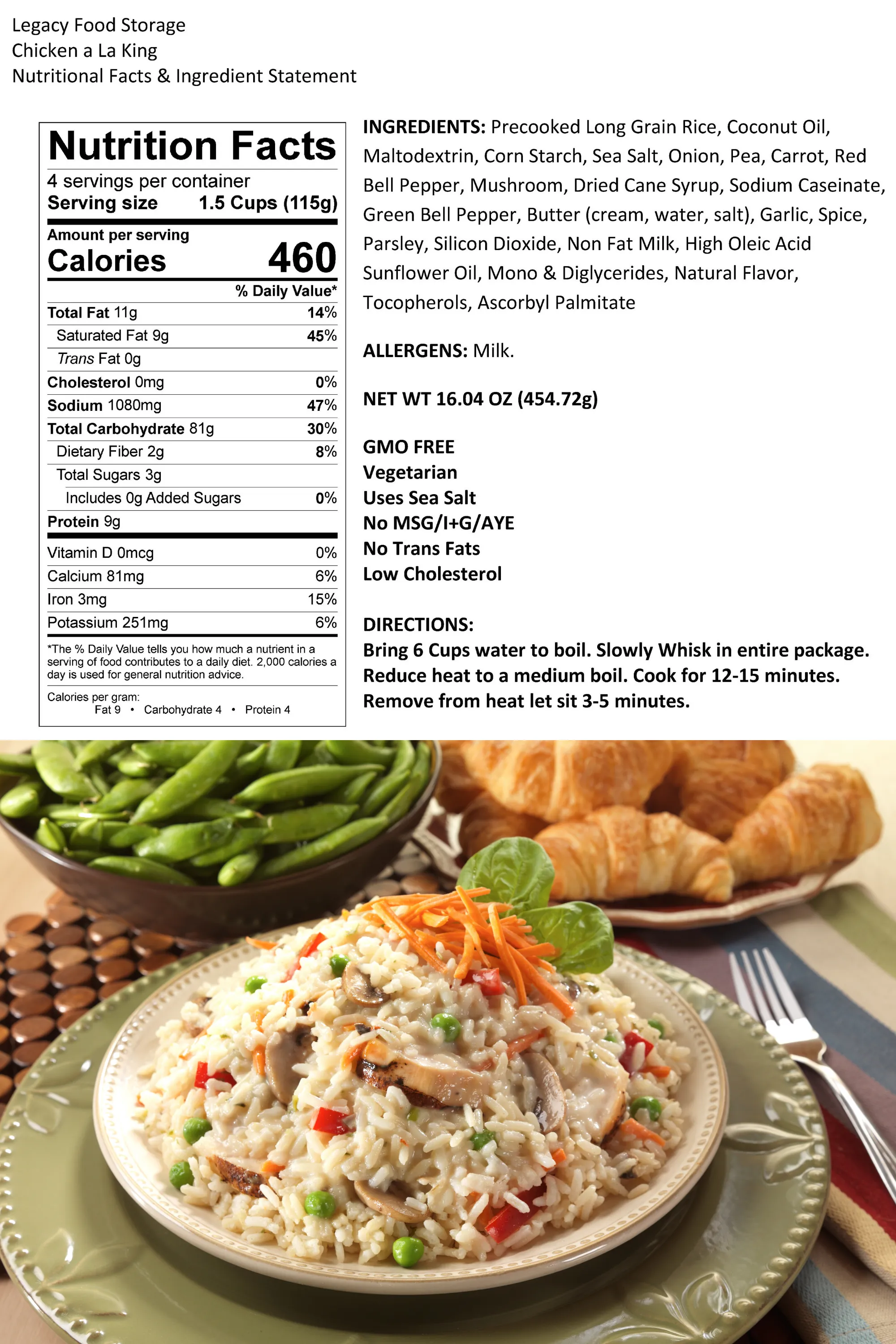 Legacy Premium Breakfast & Entrée Package - 4320 Servings