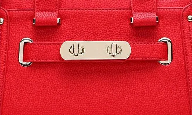 Minimalist European American Popular Style Shoulder Bag, Red Daily Bag, Black High Quality Leather Handbag, Lady Fashion Leather Bag