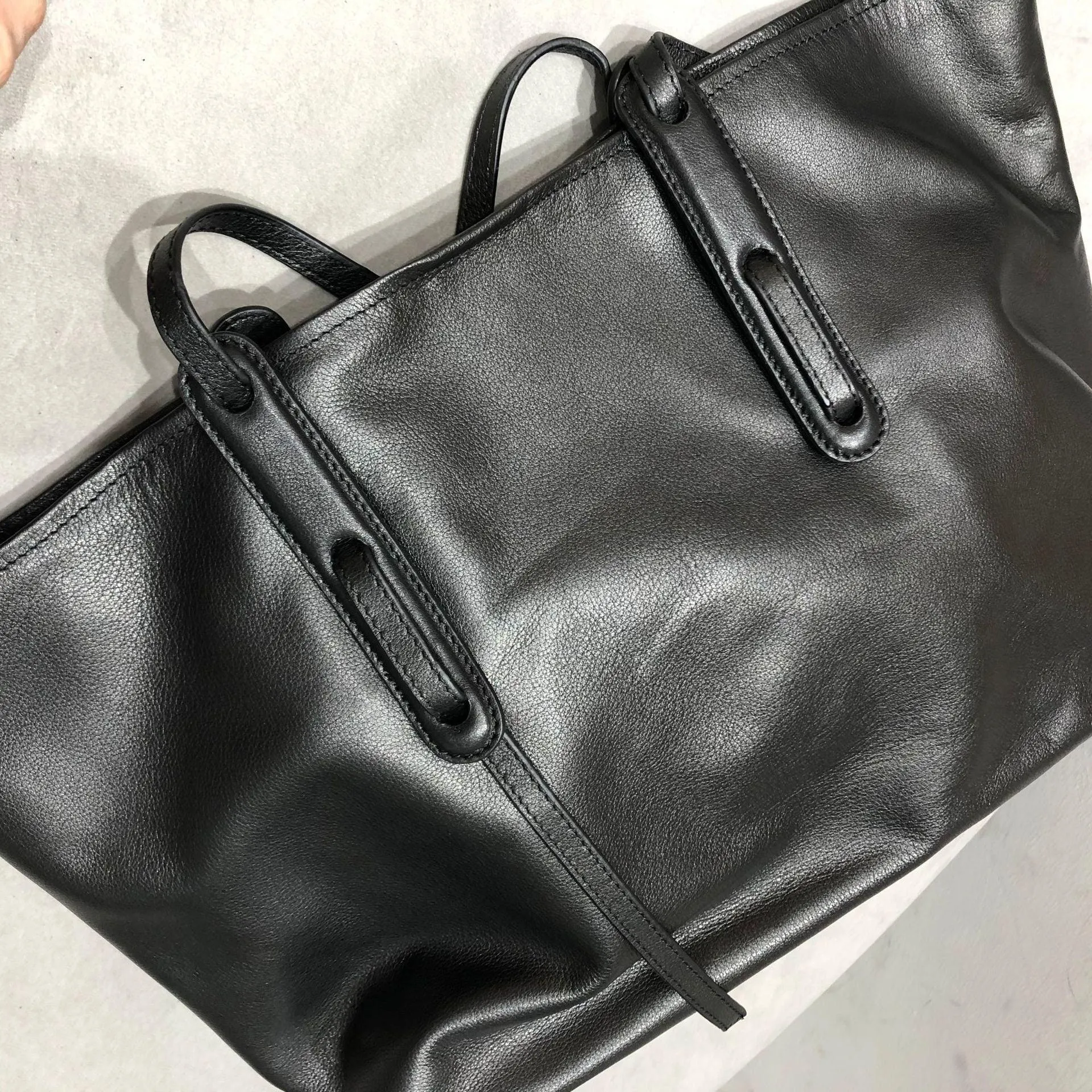 Minimalist Everyday Leather Tote Bag, Large Leather Tote Bag For Women, Tote Leather Bag, Leather Bag, Shoulder Tote Bag, Gift for Her