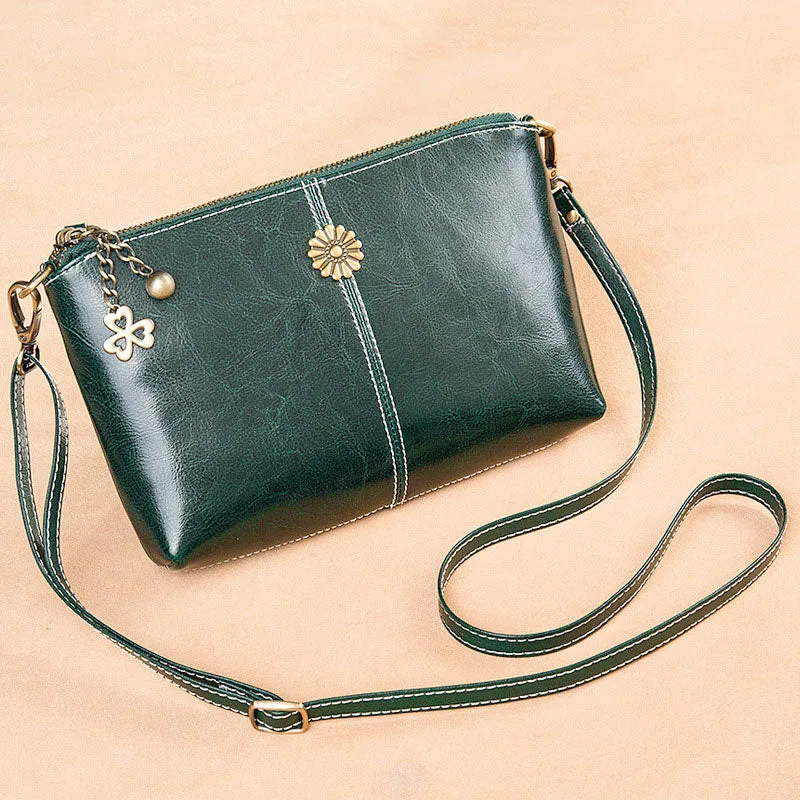 Multi-pocket Leather Clutch Bag Women's Crossbody Bag Phone Bag Mini Purse