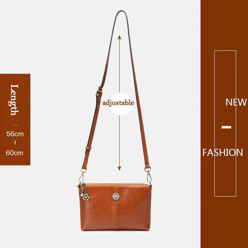Multi-pocket Leather Clutch Bag Women's Crossbody Bag Phone Bag Mini Purse