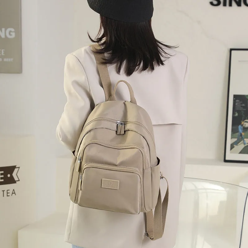 Multi-Pocket Nylon Backpack Daypack Medium Outdoor Travel Backpack for Women Girls