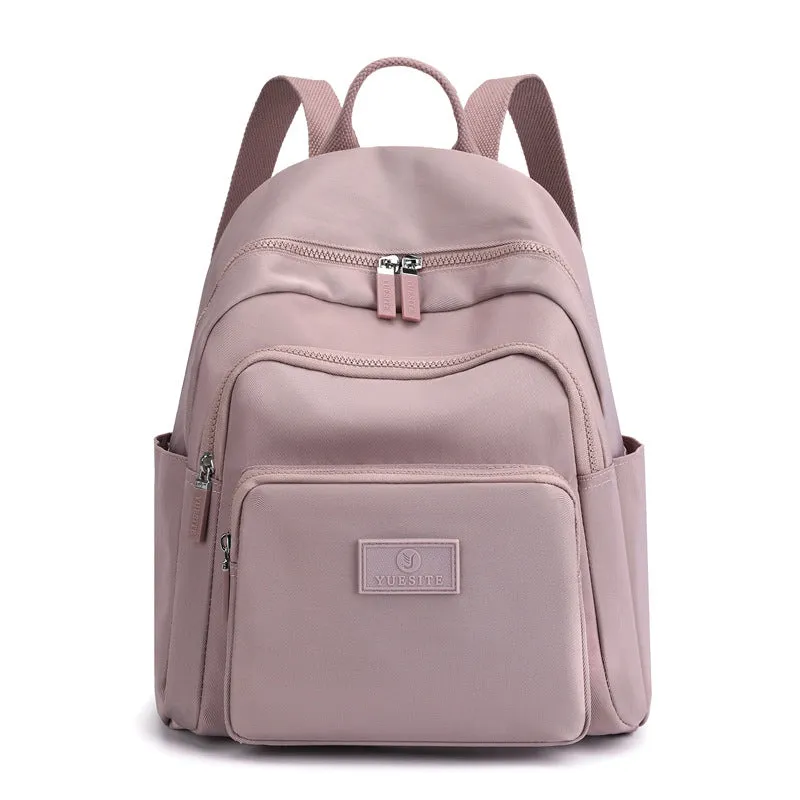 Multi-Pocket Nylon Backpack Daypack Medium Outdoor Travel Backpack for Women Girls
