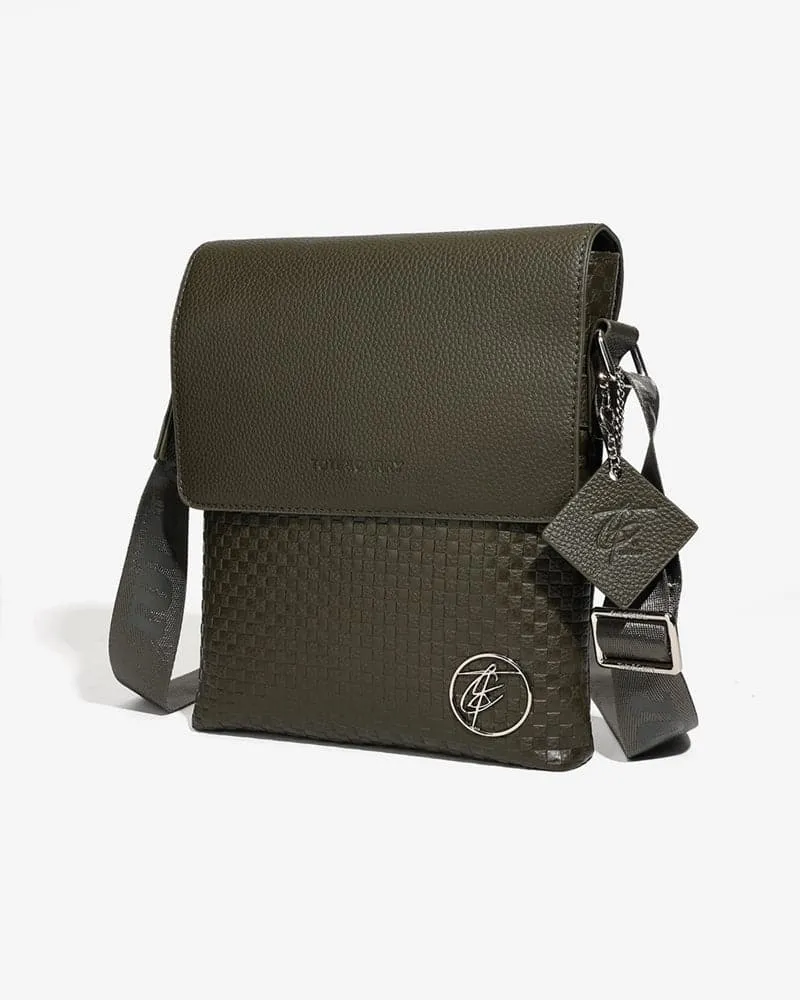 Olive Green Bodega Crossbody Messenger Bag