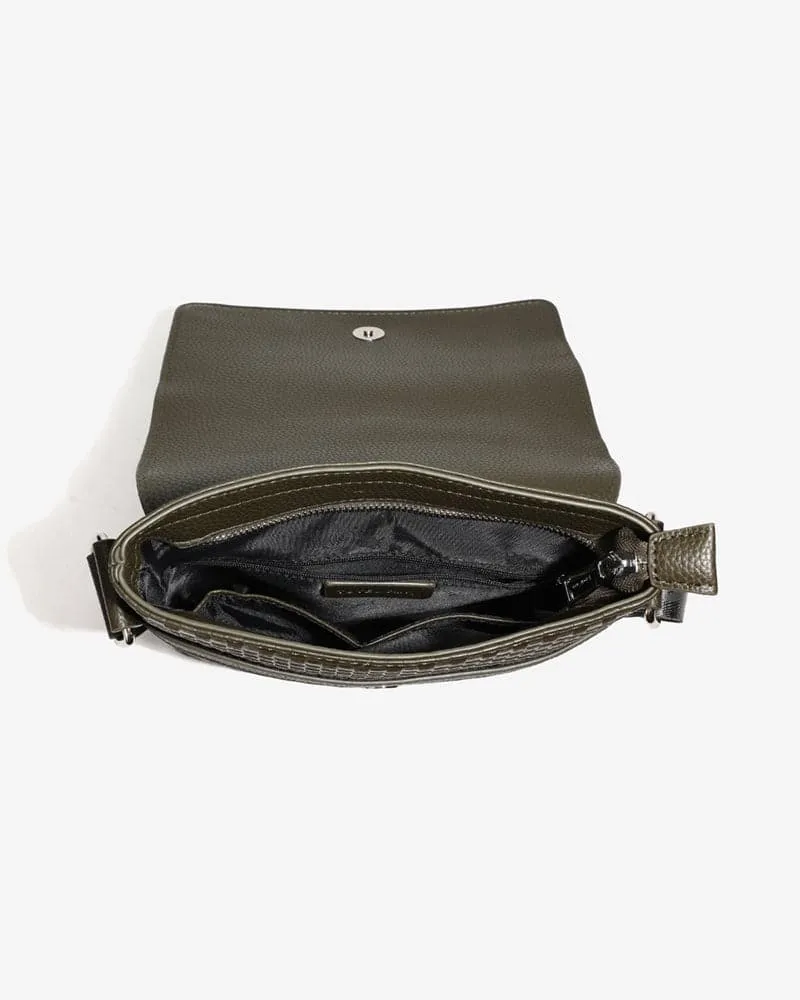 Olive Green Bodega Crossbody Messenger Bag