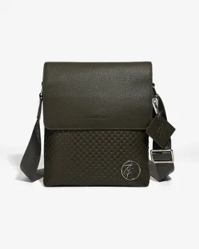 Olive Green Bodega Crossbody Messenger Bag