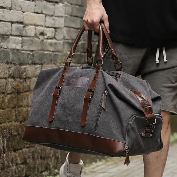 Personalized Groomsmen Gifts, Weekend Flight Bag with Shoe Pouch, Travel Duffel Bag,Christmas Gifts