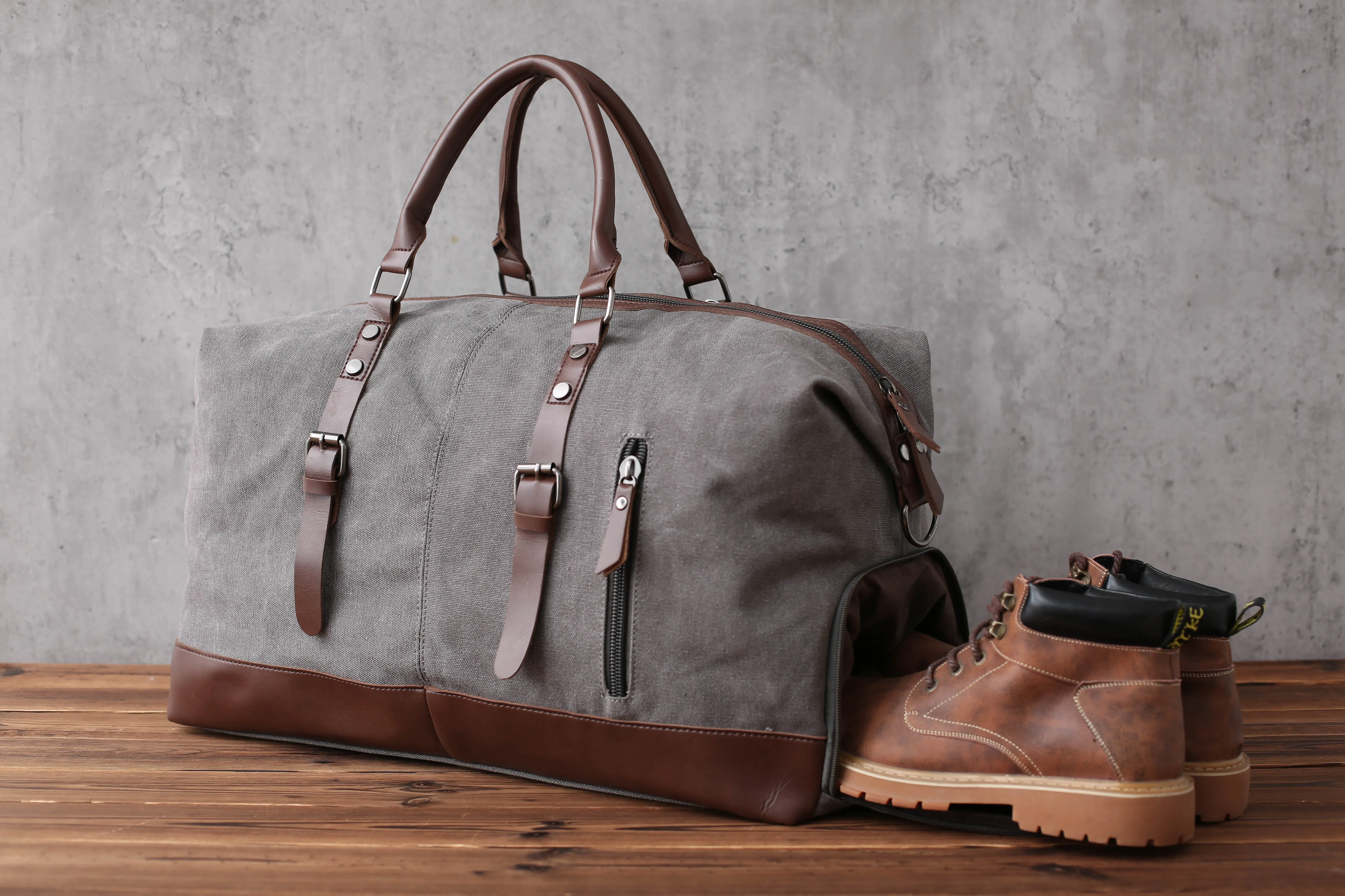 Personalized Groomsmen Gifts, Weekend Flight Bag with Shoe Pouch, Travel Duffel Bag,Christmas Gifts