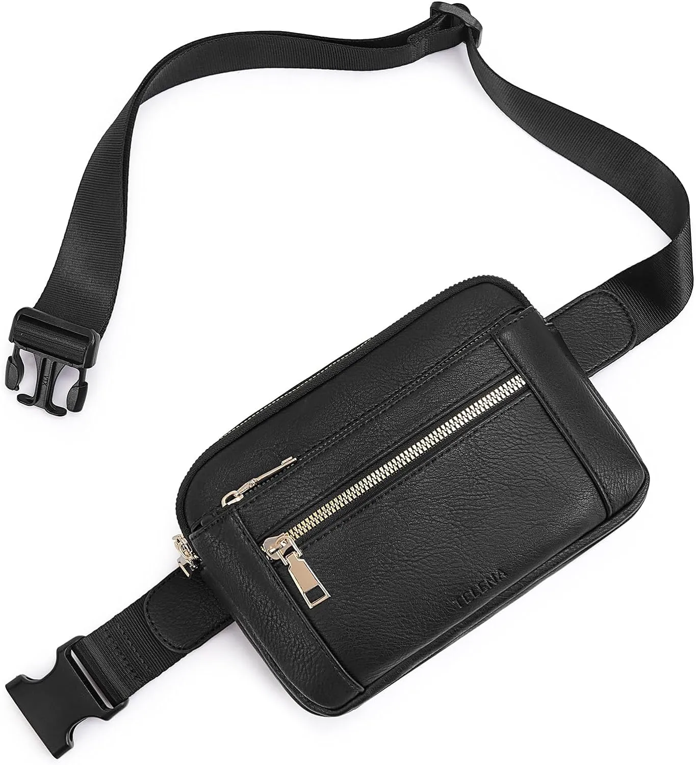 Premium Leather Fanny Pack - Lightweight Waist Bag with Adjustable Belt