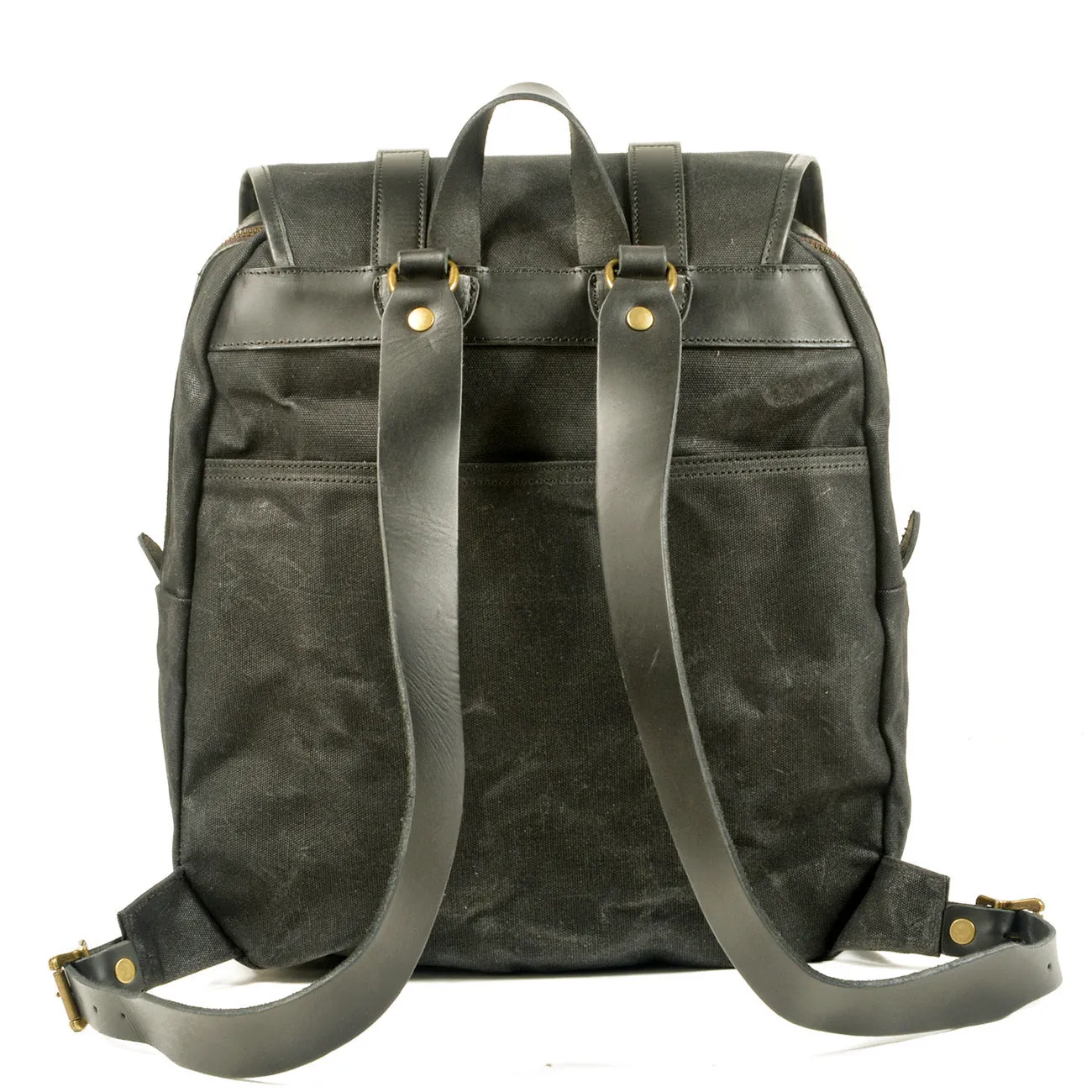 REALAIOT 2025 retro handmade casual backpack oil wax canvas splicing leather backpack outdoor travel mountaineering backpack
