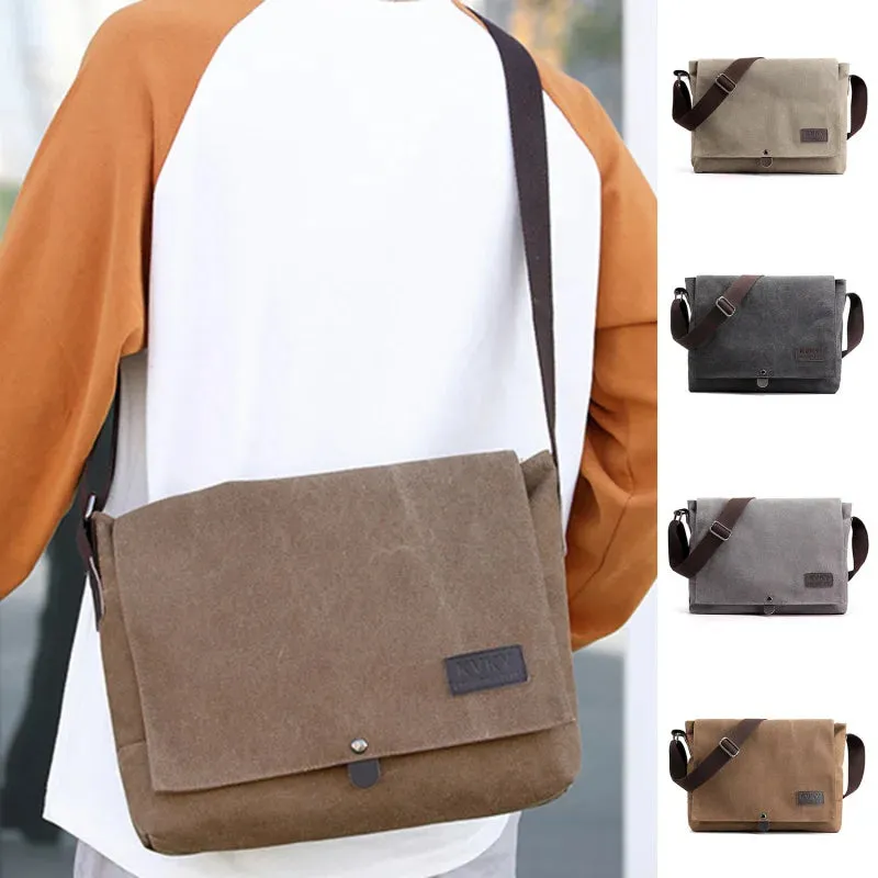 Retro Canvas Messenger Bag