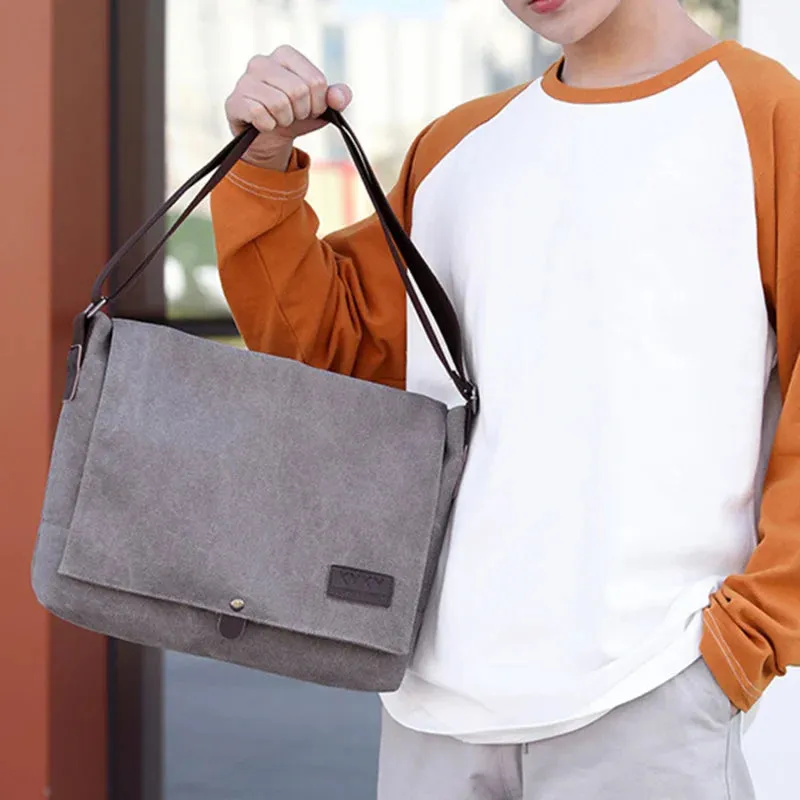 Retro Canvas Messenger Bag