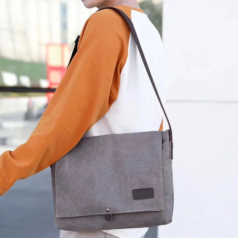 Retro Canvas Messenger Bag