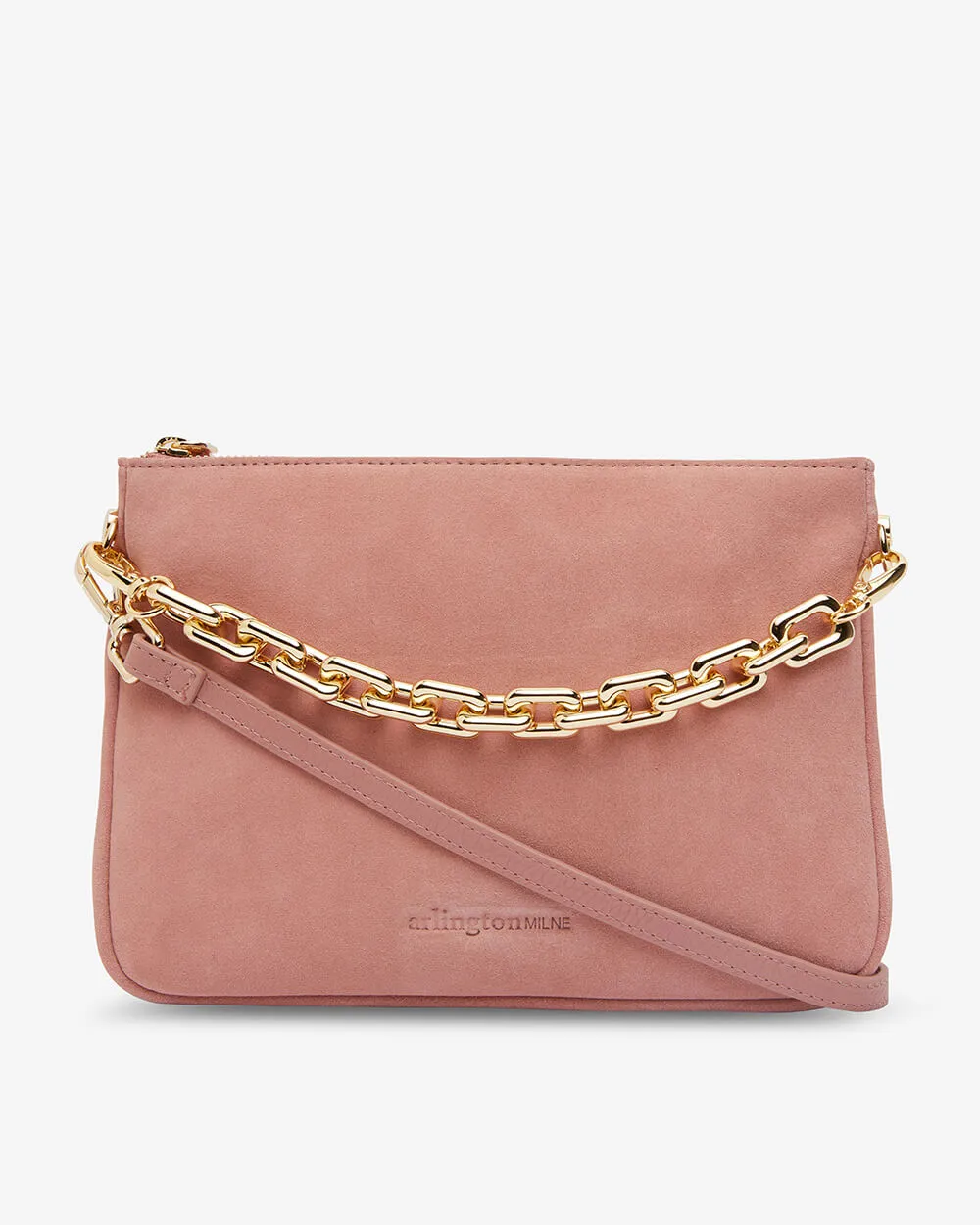 Samantha Crossbody - Dusty Pink Suede