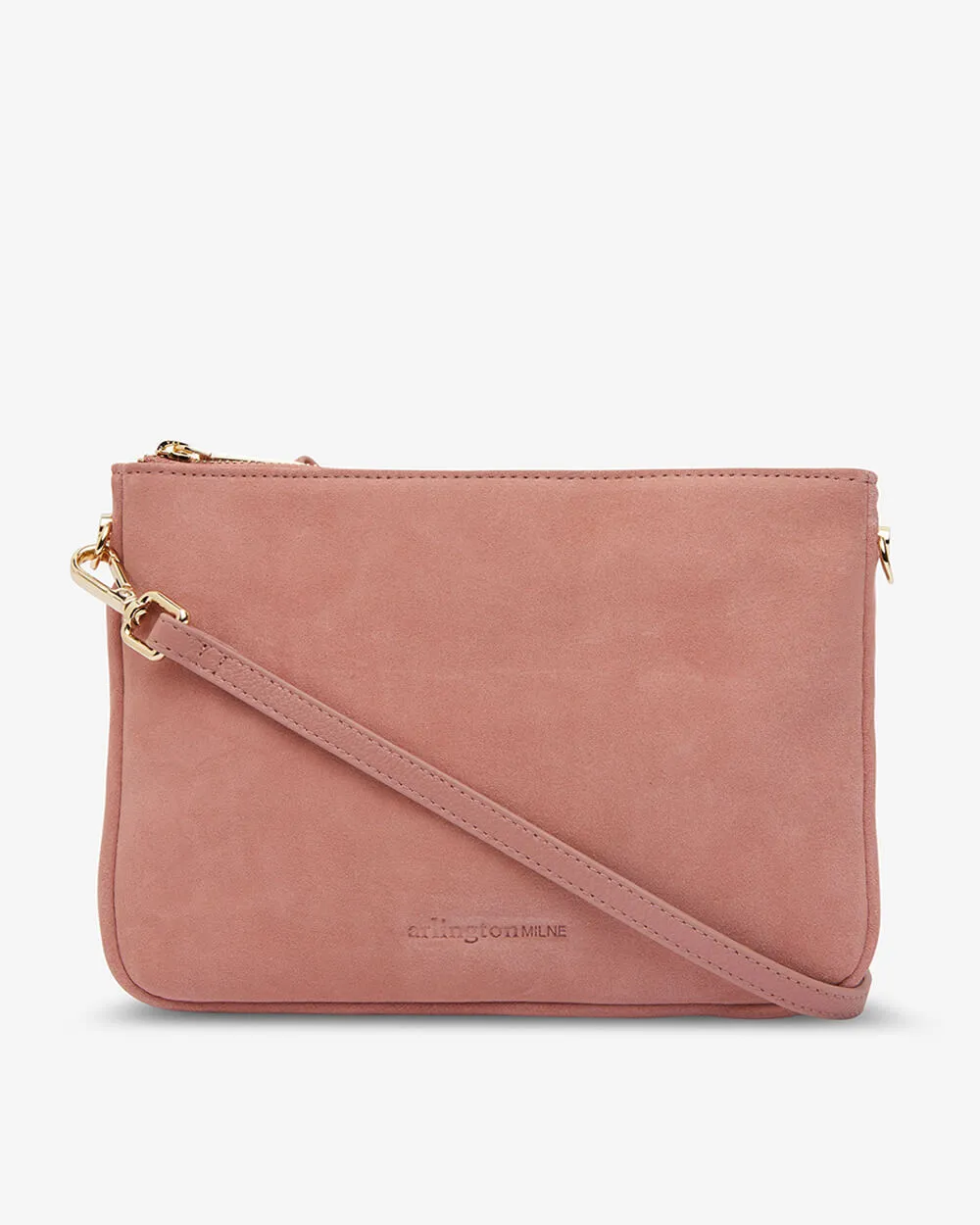 Samantha Crossbody - Dusty Pink Suede