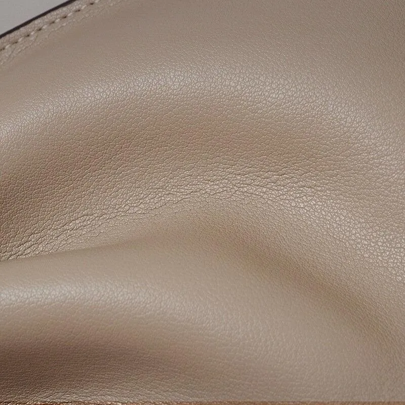 Small Calfskin Leather Bag 2-Way, Designer Bag, Italian Leather Twist-lock Top Handle Bag, Classic Shoulder Bag, Genuine Leather Bag