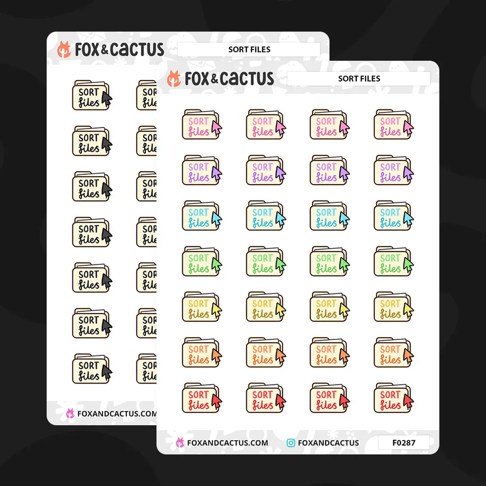 Sort Files Stickers