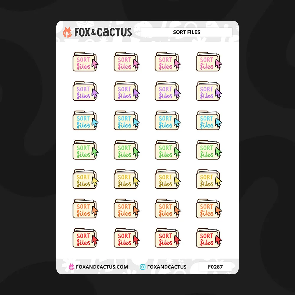 Sort Files Stickers
