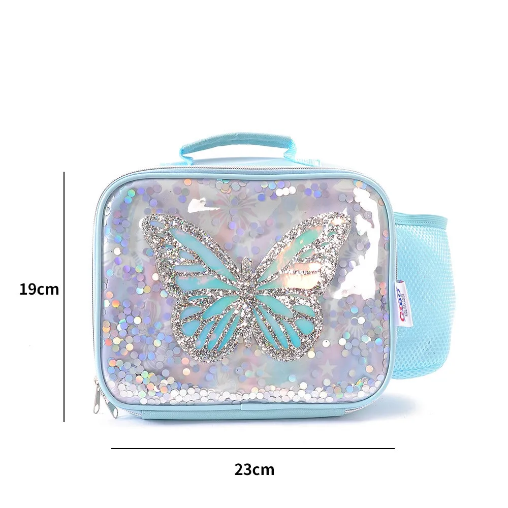 Sparkle Butterfly Theme Lunch Bag.