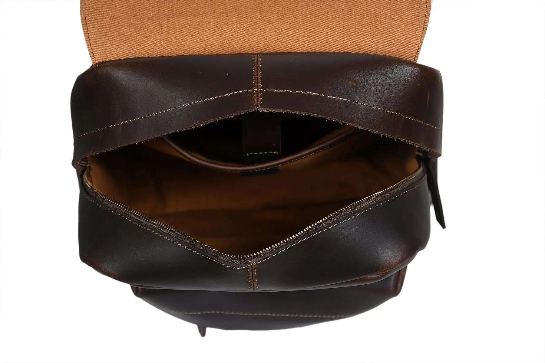 Timeless Elegance: Brown Leather Backpack - Your Perfect Companion. Art: BG-1392