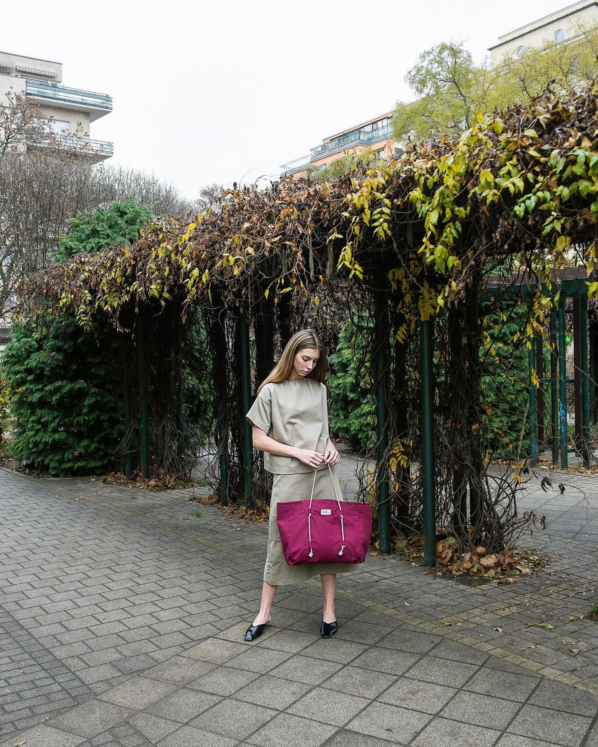 Tote bag / burgundy