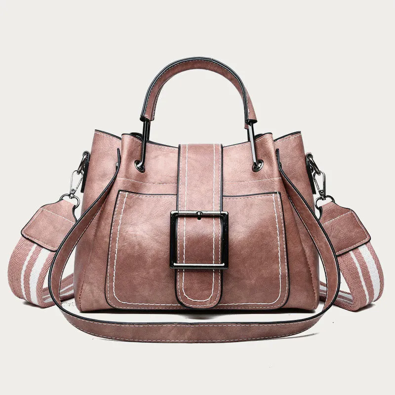 Tote For Women Large Capacity Vintage Bucket Style Crossbody Bag