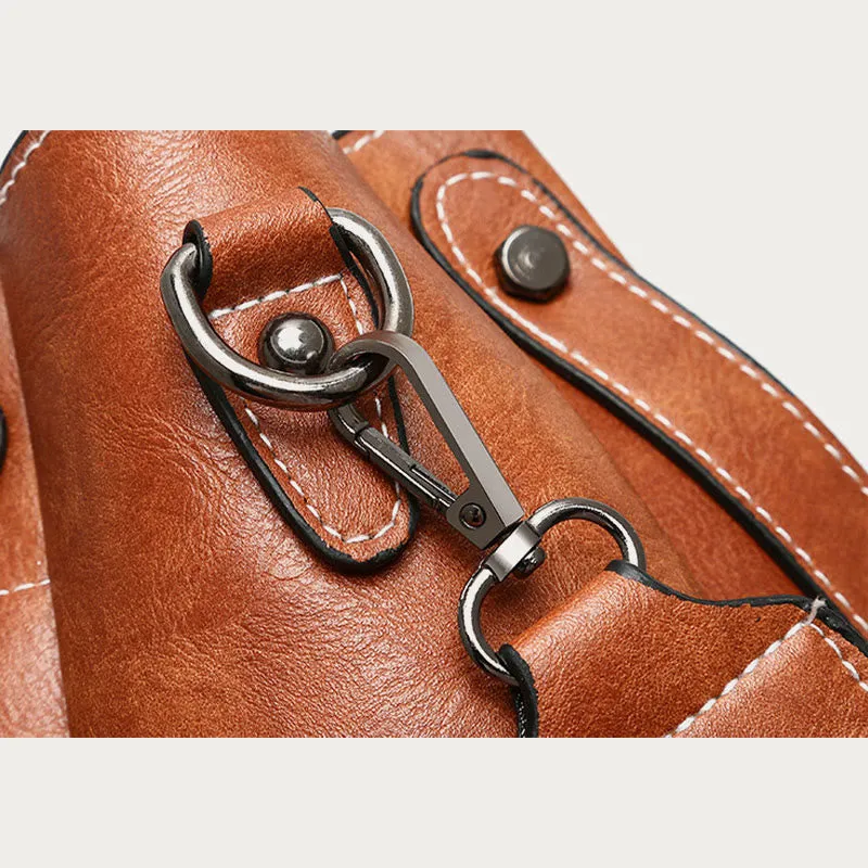 Tote For Women Large Capacity Vintage Bucket Style Crossbody Bag