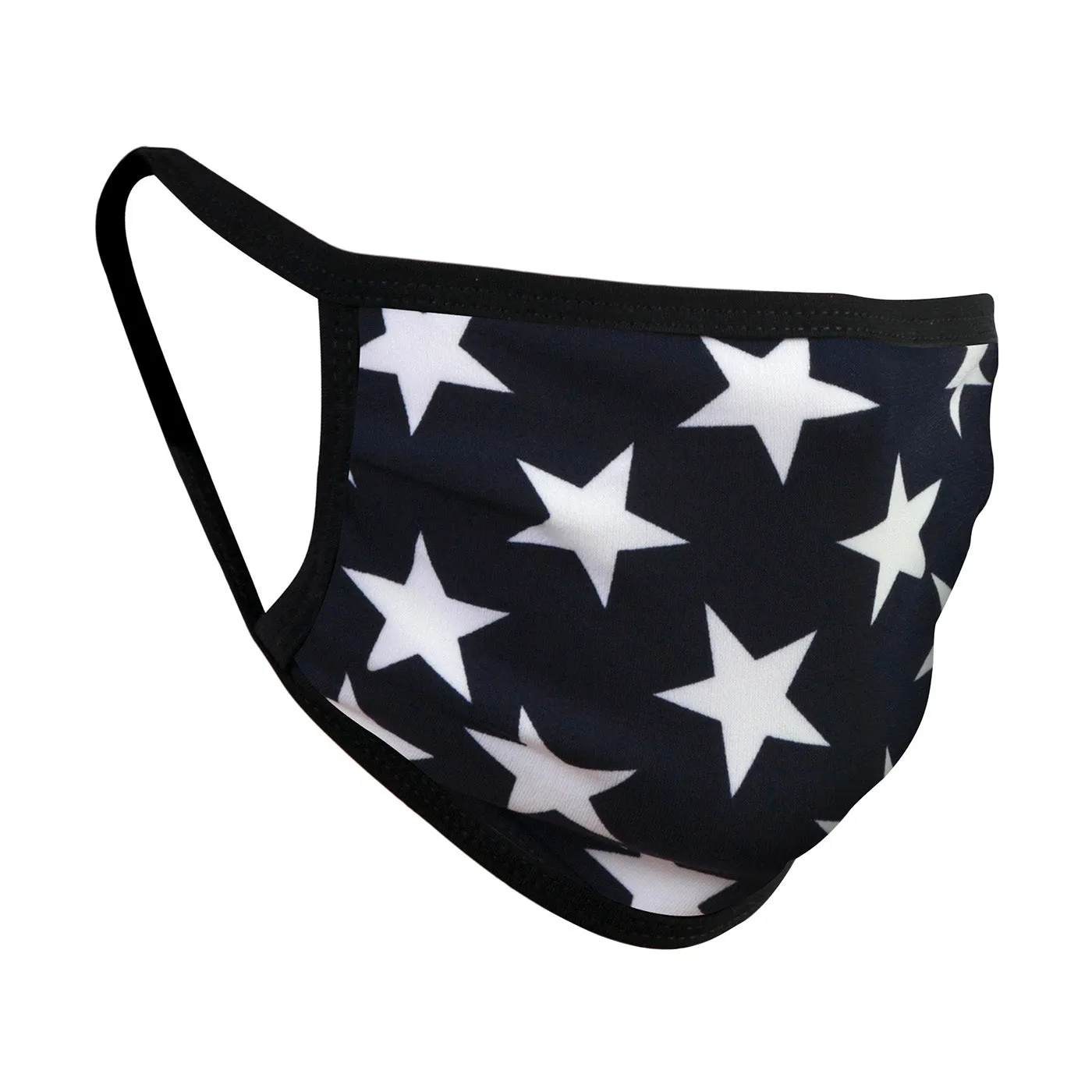 Unisex "Bright Star"  Navy-White Double Layered Mask -Pleated Design