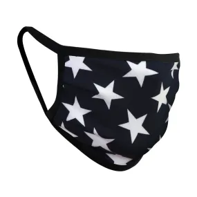 Unisex "Bright Star"  Navy-White Double Layered Mask -Pleated Design